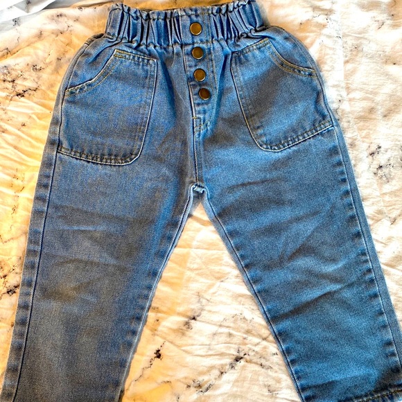 HIGH WAIST DENIM JEANS - Picture 1 of 3